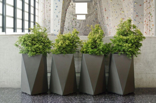pot minimalis dari beton