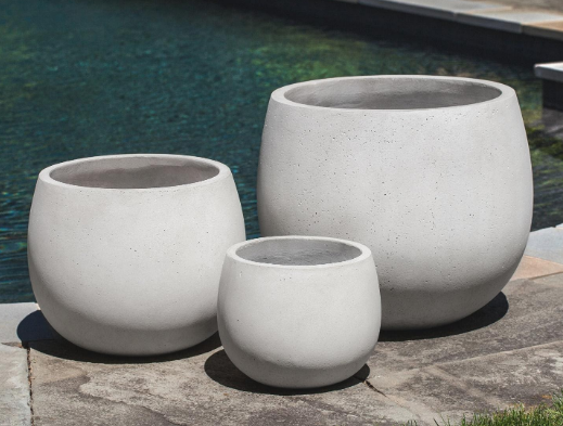 pot minimalis dari beton